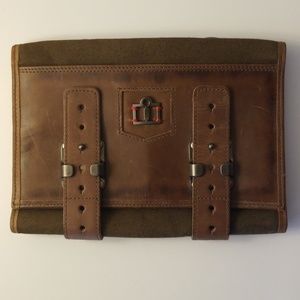 Icon Motorsports leather and canvas wallet